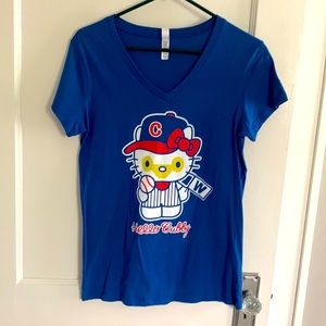 Cubs “Hello Cubby” hello kitty V neck.